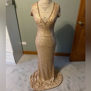 Sequence evening gown